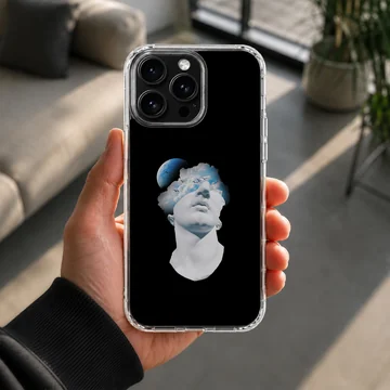 Aesthetic Abstract Art phone case with celestial design — Lifestyle