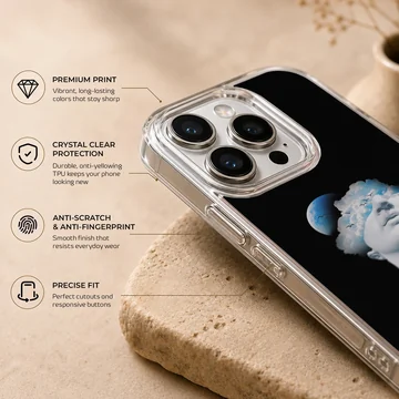 Aesthetic Abstract Art phone case with celestial design — Info