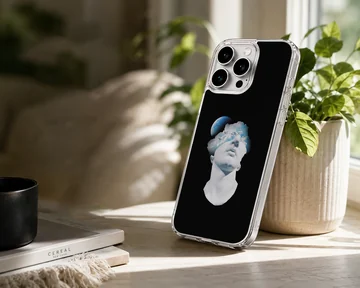 Aesthetic Abstract Art phone case with celestial design — Lifestyle