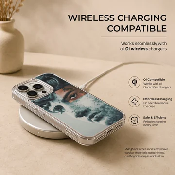 Aesthetic abstract art design on phone case. — Charging