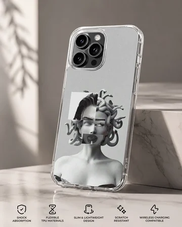 Edgy design with abstract female form on phone case — Specs