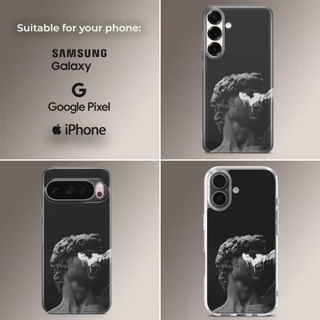 Aesthetic abstract art phone case with sculptural detail. — Collage