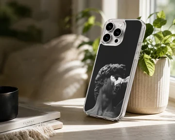 Aesthetic abstract art phone case with sculptural detail. — Lifestyle