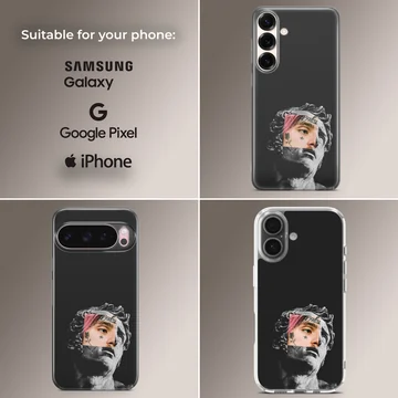 Aesthetic abstract art with intricate design elements on phone case — Collage