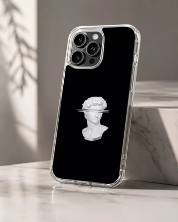 Aesthetic abstract art depicting a minimalist sculpture on phone case — Hero