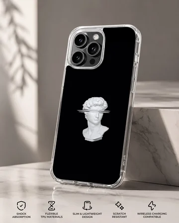 Aesthetic abstract art depicting a minimalist sculpture on phone case — Specs