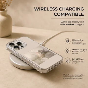 Aesthetic Cat featuring a serene white feline on a phone case — Charging