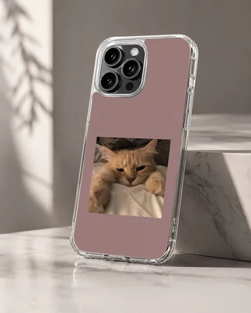 Aesthetic Cat phone case featuring a serene feline photograph. — Hero