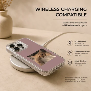 Aesthetic Cat phone case featuring a serene feline photograph. — Charging