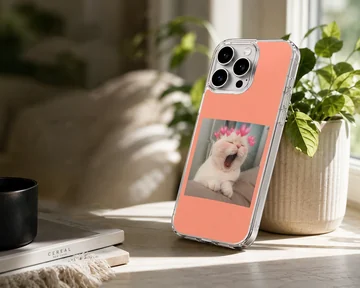 Aesthetic cat with heart accents phone case — Lifestyle