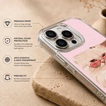 Aesthetic Cat with sunglasses on a pink backdrop phone case — Info