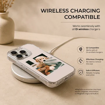 Aesthetic Dog phone case featuring a cute puppy and plush toy with a soft TPU snap case. — Charging