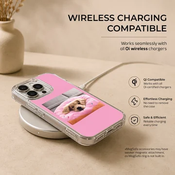 Aesthetic dog lying on a colorful cushion phone case — Charging