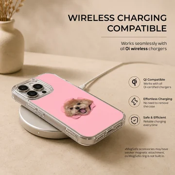 Aesthetic dog with playful face on a phone case — Charging