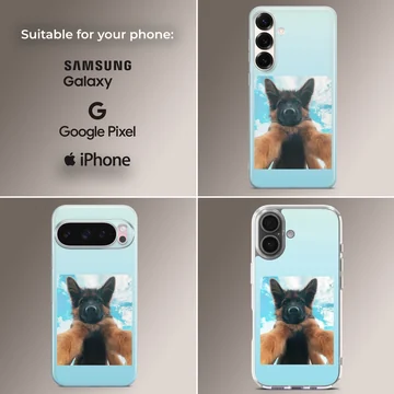 Aesthetic dog image on phone case — Collage
