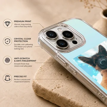 Aesthetic dog image on phone case — Info