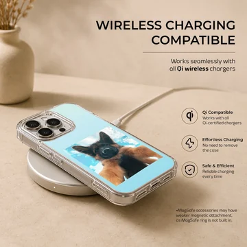 Aesthetic dog image on phone case — Charging