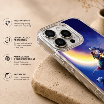 Aladdin cartoon characters on a flying carpet under a moonlit sky phone case — Info