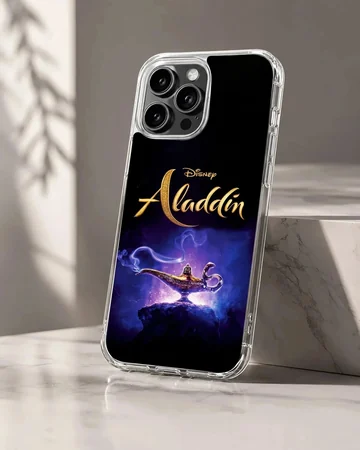 Aladdin Genie Lamp glowing in vibrant colors on phone case