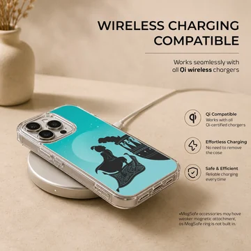 Aladdin and Jasmine silhouette under a moonlit sky on phone case — Charging