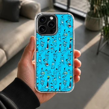 Playful Aladdin Genie cartoon pattern on phone case — Lifestyle