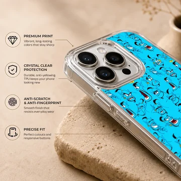 Playful Aladdin Genie cartoon pattern on phone case — Info