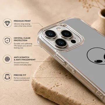 Alien minimalist art on grey phone case — Info