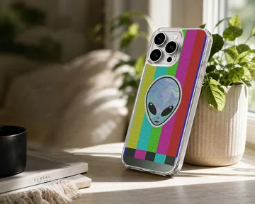 Colorful aliens cartoon design on phone case — Lifestyle