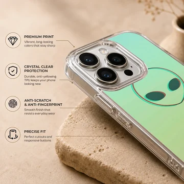 Alien with bold typography on a phone case — Info