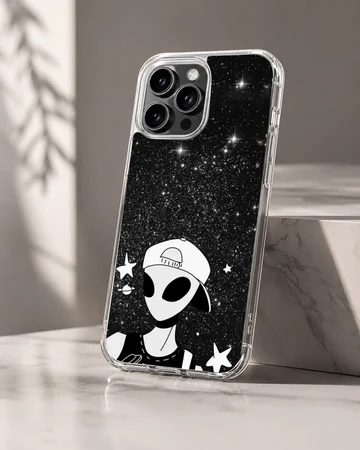 Aliens cartoon phone case with cosmic design — Hero