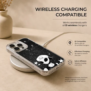 Aliens cartoon phone case with cosmic design — Charging