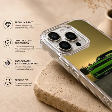 Dynamic American car design on phone case — Info