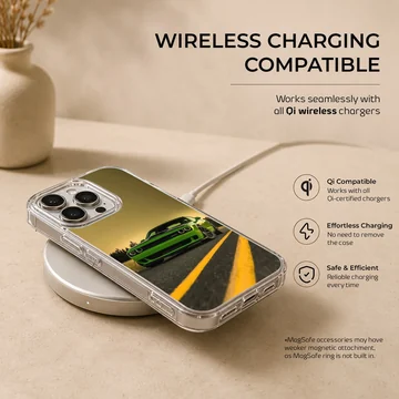 Dynamic American car design on phone case — Charging