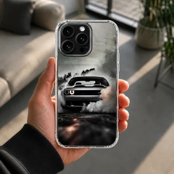 Dynamic American car in motion phone case — Lifestyle