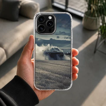 American car with dynamic racing design phone case — Lifestyle