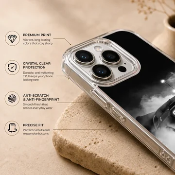 Dynamic American car design on a phone case — Info