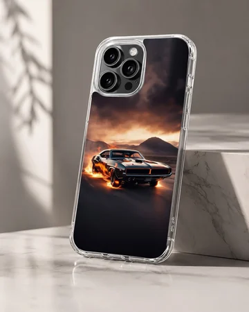 Dynamic American Muscle Car design on phone case — Hero