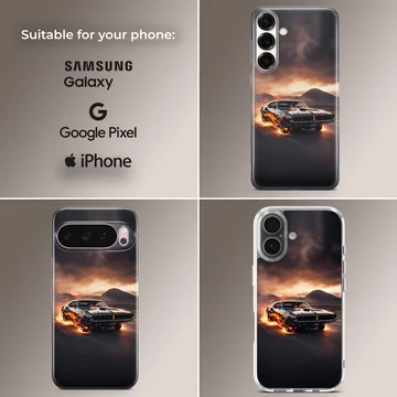 Dynamic American Muscle Car design on phone case — Collage