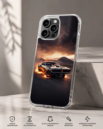 Dynamic American Muscle Car design on phone case — Specs