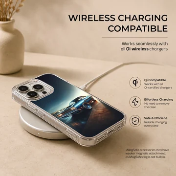 Photograph of a classic American muscle car on a phone case — Charging