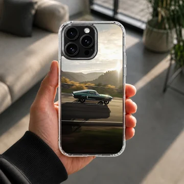 American muscle car speeding on a highway printed on a phone case — Lifestyle