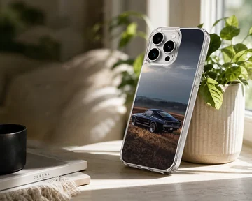 American muscle car driving into the horizon phone case — Lifestyle