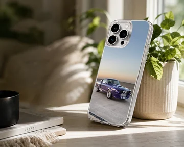 Photographic artwork of an American muscle car at sunset on a phone case. — Lifestyle