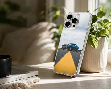 American muscle car on road with vivid sky phone case — Lifestyle