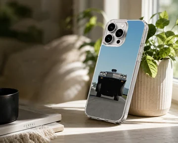 American muscle car racing down a highway on phone case — Lifestyle