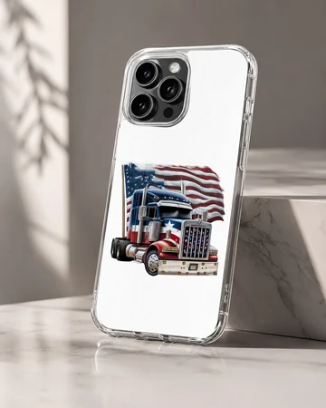 American Truck with patriotic design on phone case — Hero