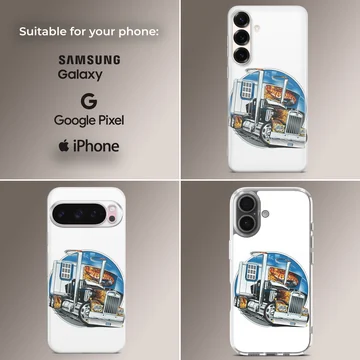 American Truck design featuring a detailed truck illustration on phone case — Collage