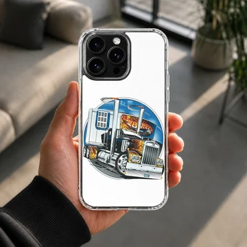 American Truck design featuring a detailed truck illustration on phone case — Lifestyle