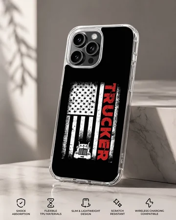 American truck design with bold typography phone case — Specs