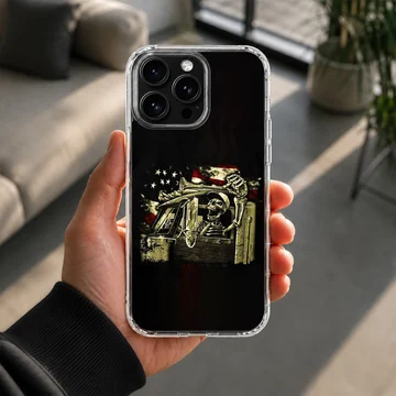 American truck design on a phone case, featuring bold colors and edgy style. — Lifestyle